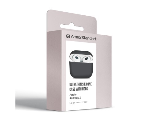 Чохол для навушників Armorstandart Ultrathin Silicone Case для Apple AirPods 3 Lavander Grey (ARM60298)
