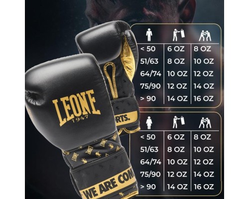 Боксерські рукавички Leone GN220 DNA Black 12 унцій (GN220_Black_12oz)