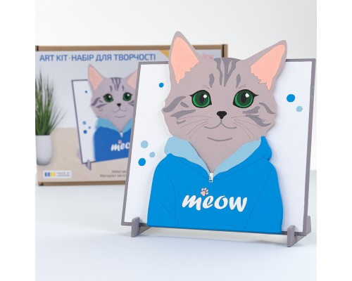 Картина по номерам Rosa Talent 3D Meow МДФ ґрунтоване, 18х20 см (4823098543572)