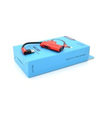 Перехідник USB-C 4-in-1 Audio Adapter USB-C + 3.5mm red iKAKU (KSC-377-TC-R)