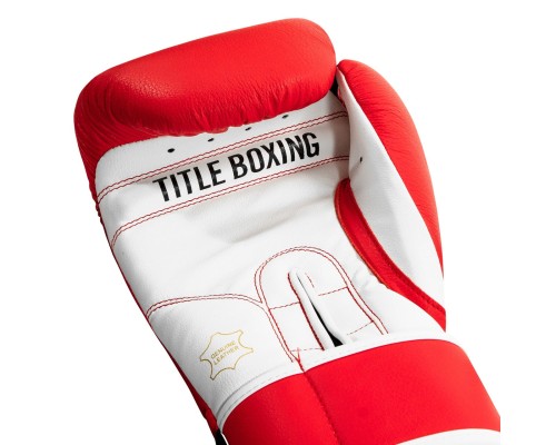Боксерські рукавички Title Boxing Pro Style Leather Gloves3.0 Red/White 12 oz (TVVTG3 12 RD/WH)