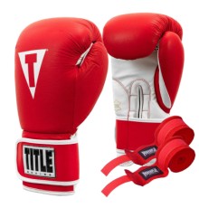 Боксерські рукавички Title Boxing Pro Style Leather Gloves3.0 Red/White 12 oz (TVVTG3 12 RD/WH)