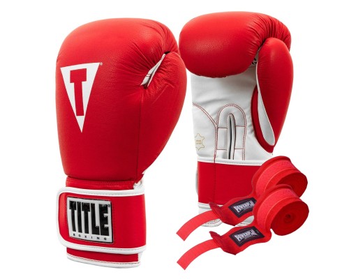 Боксерські рукавички Title Boxing Pro Style Leather Gloves3.0 Red/White 12 oz (TVVTG3 12 RD/WH)