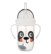 Поїльник-непроливайка Canpol babies BabiesBo з трубочкою і обтяжувачем, 270 мл, панда (56/617_whi)