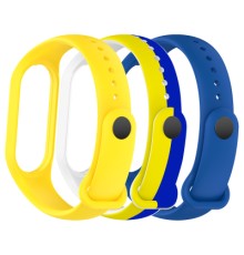 Ремінець до фітнес браслета Armorstandart комплект 3шт Xiaomi Mi Band 7/6/5 New Style Ukraine (ARM75053)