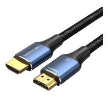 Кабель мультимедійний Cotton Braided HDMI-A Male to Male HD Cable 8K 3M Blue Aluminum Alloy Type VENTION (ALGLI)