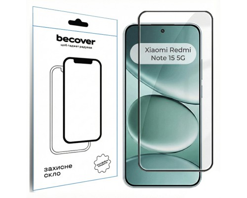 Скло захисне BeCover Xiaomi Redmi Note 15 5G Black (714790)