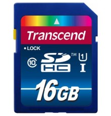 Карта пам'яті Transcend 16Gb SDHC class 10 UHS-I (TS16GSDU1)