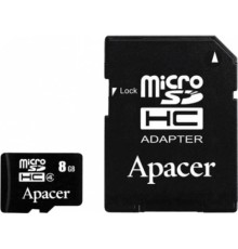 Карта пам'яті Apacer 8GB microSDHC Class4 w/ 1 Adapter RP (AP8GMCSH4-R)