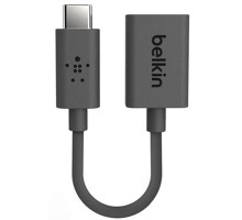 Дата кабель USB 3.0 Type-C to AF 0.14m Belkin (F2CU036btBLK)
