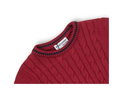 Кофта дитяча Na в'язана з косами (AFB1033-140B-red)