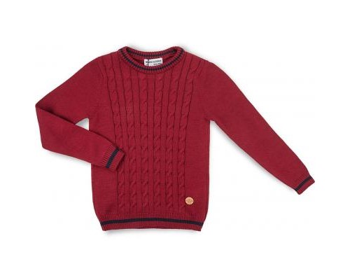 Кофта дитяча Na в'язана з косами (AFB1033-140B-red)