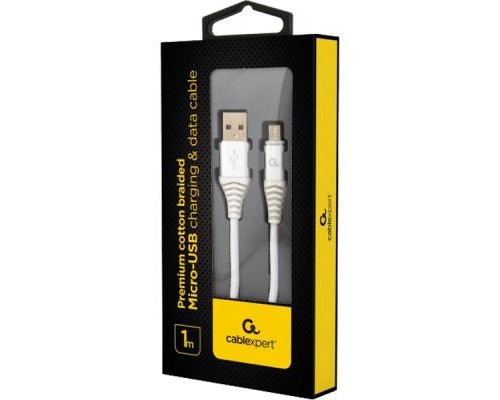 Дата кабель USB 2.0 Micro 5P to AM Cablexpert (CC-USB2B-AMmBM-1M-BW2)