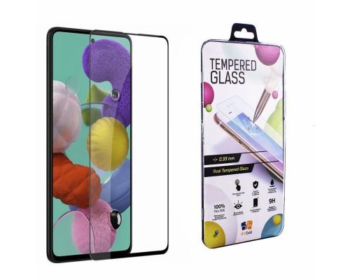 Скло захисне Drobak Samsung Galaxy A51 (Black) (454517)