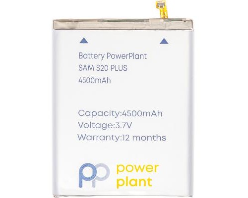 Акумуляторна батарея PowerPlant Samsung Galaxy S20 Plus (EB-BG985ABY) 4500mAh (SM170777) Акумуляторна батарея PowerPlant Samsung Galaxy S20 Plus (EB-BG985ABY) 4500mAh (SM170777)