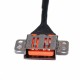 Роз'єм живлення ноутбука з кабелем Lenovo PJ862 (bevel USB), 5-pin, 9 см (A49087)