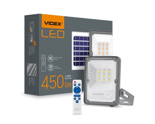 Прожектор Videx LED прожектор автономний 10W 5000K 3.2 V (VL-FSO-205)