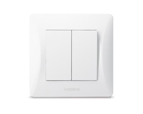 Вимикач Videx BINERA 2кл білий (VF-BNSW2-W)