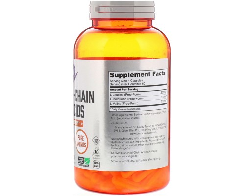 Амінокислота Now Foods Комплекс амінокислот з розгалуженими ланцюгами, Branched Cha (NOW-00054) 