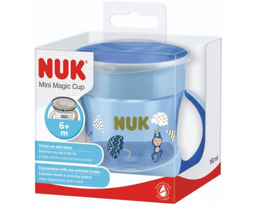 Поїльник-непроливайка Nuk Evolution Mini Magic 160 мл Синій (3952385)