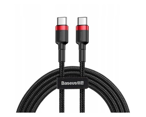 Дата кабель USB-C to USB-C 1.0m USB 3.1 3A red Baseus (CATKLF-G91)