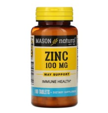 Мінерали Mason Natural Цинк 100 мг, Zinc, 100 таблеток (MAV07751)
