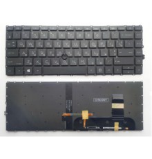 Клавіатура ноутбука HP EliteBook 745 G7/G8, 840 G7/G8 черна з підсв ТП UA (A46214)