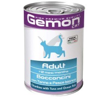 Консерви для котів Gemon Cat Wet Adult тунець і океанічна риба 415 г (8009470300742)