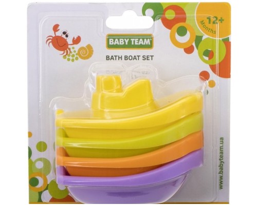 Іграшка для ванної Baby Team Човники 4 шт (8854)