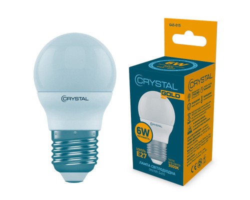 Лампочка CRYSTAL G45 6W PA E27 3000K (G45-015)