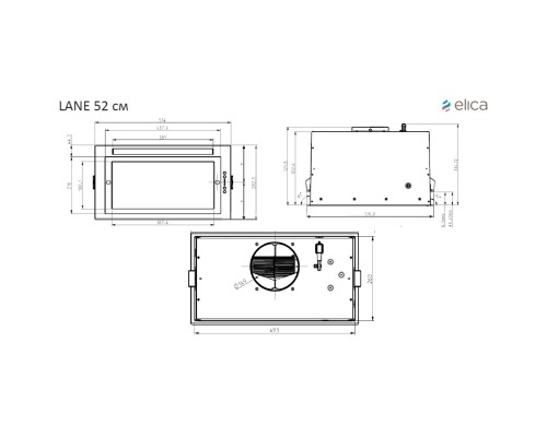 Витяжка кухонна Elica LANE IX/A/52