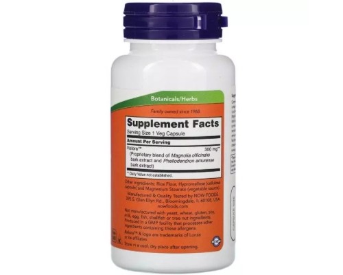 Трави Now Foods Релора, Relora, 300 мг, 60 вегетаріанських капсул (NOW-03342)