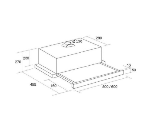 Витяжка кухонна Pyramida TL 60 (1100) IX T