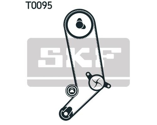 Комплект ременя ГРМ з помпой SKF VKMC 01253