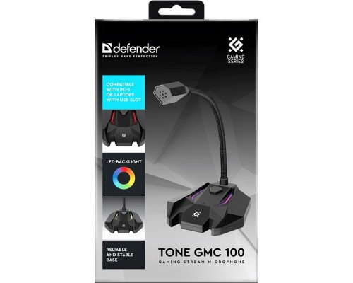 Мікрофон Defender Tone GMC 100 USB LED Black (64610)