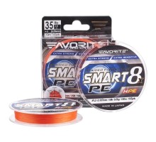 Шнур Favorite Smart PE 8x 150м 1.5/0.202mm 17lb/11.4kg Red Orange (1693.10.84)