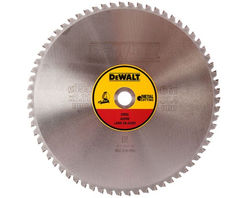 Диск пильний DeWALT METAL CUTTING, 355 х 25.4 мм, 66 z, TCG, 1.5 град, 1800 об/хв. (DT1926)