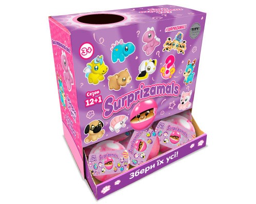М'яка іграшка Surprizamals сюрприз в кулі S12+1 (SU03254) М'яка іграшка Surprizamals сюрприз в кулі S12+1 (SU03254)