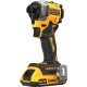 Шуруповерт DeWALT ударний 18 В XR Li-Ion, 2x2Ah, 206 Нм, 2 Аг, 3250 об/хв, TSTAK (DCF850D2T)