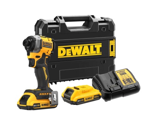 Шуруповерт DeWALT ударний 18 В XR Li-Ion, 2x2Ah, 206 Нм, 2 Аг, 3250 об/хв, TSTAK (DCF850D2T)