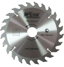 Диск пильний Werk по дереву - 190х30 24 зуб. (36106)
