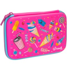 Пенал Cool For School 1 відділення з органайзером фуксія (QT-5650-Rosered)