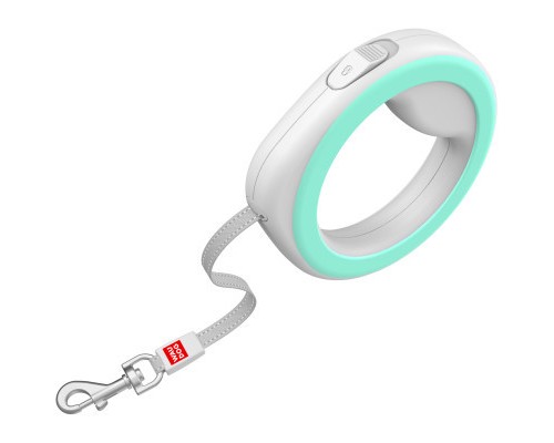 Повідок для собак WAUDOG R-leash світловідбиваюча стрічка XS-M до 40 кг 2.9 м салатовий (81275)