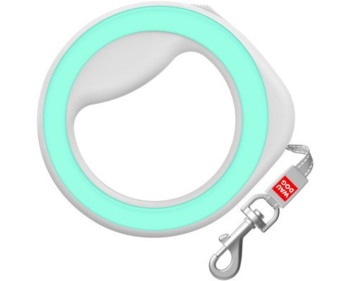 Повідок для собак WAUDOG R-leash світловідбиваюча стрічка XS-M до 40 кг 2.9 м салатовий (81275)