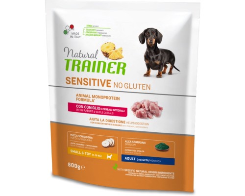 Сухий корм для собак Trainer Natural Dog Sensitive No Gluten Rabbit 800 г (8059149428239)