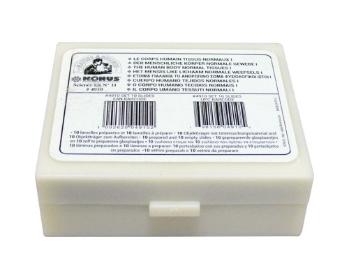 Набір мікропрепаратів Konus Здорові тканини людського тіла, частина I 10 шт (4910)