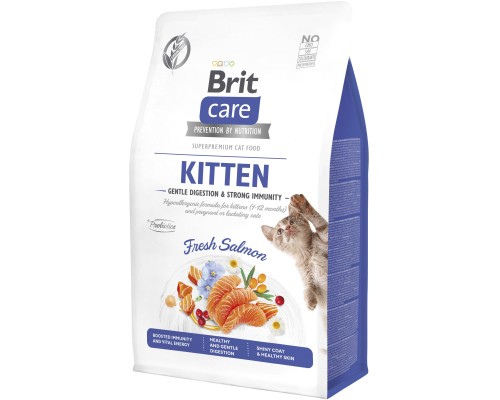 Сухий корм для кішок Brit Care Cat GF Kitten Gentle Digestion Strong Immunity з лососем 400 г (8595602565030)