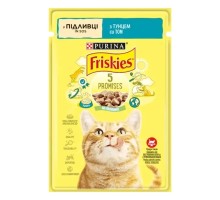 Вологий корм для кішок Purina Friskies шматочки у підливі з тунцем 85 г (7613036962315)