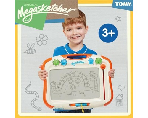 Набір для творчості Megasketcher дошка магнітна для малювання, біло-помаранчеви (T6555)