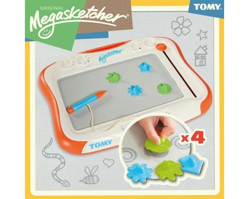 Набір для творчості Megasketcher дошка магнітна для малювання, біло-помаранчеви (T6555)